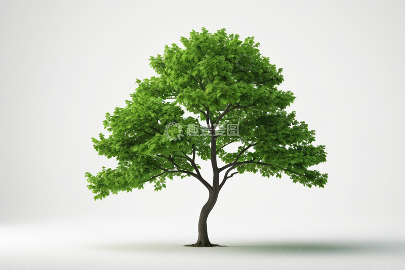 高清大图下载【趣麦麦图】绿色树木3D渲染素材