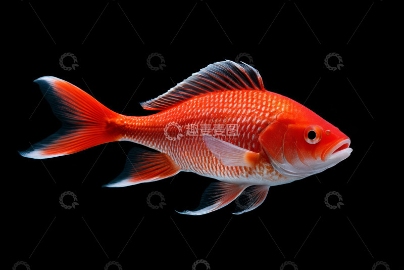 高清大图下载【趣麦麦图】红色金鱼特写