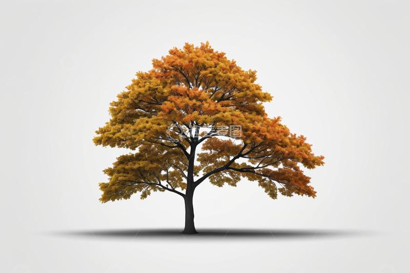 高清大图下载【趣麦麦图】秋季单棵树木景观