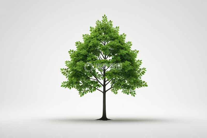 高清大图下载【趣麦麦图】单棵绿色树木3D模型