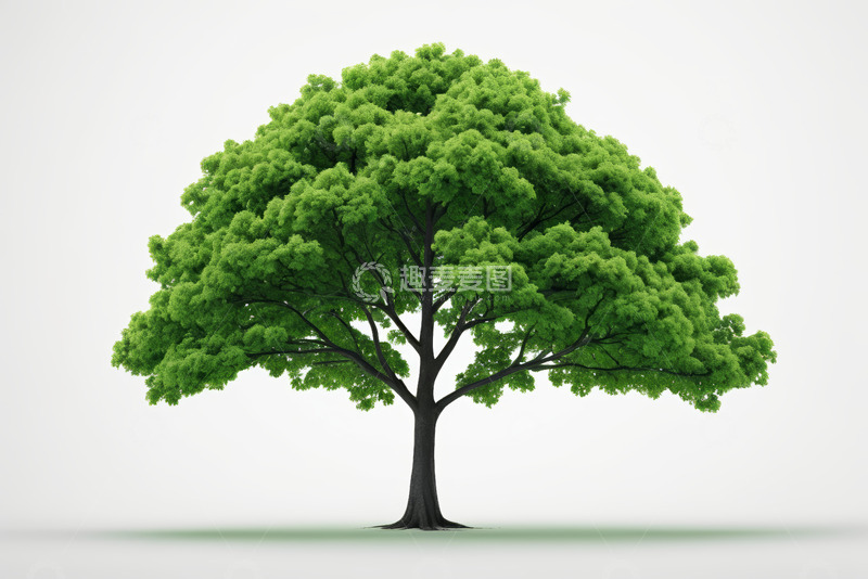 高清大图下载【趣麦麦图】单棵绿色树木素材