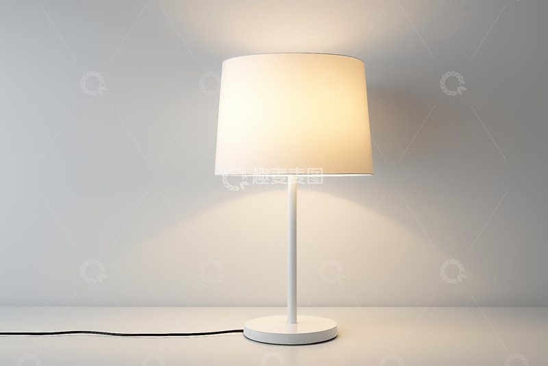 高清大图下载【趣麦麦图】白色现代台灯特写
