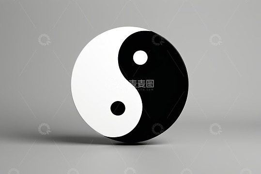 立体阴阳太极图案
