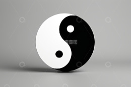 立体阴阳太极图案