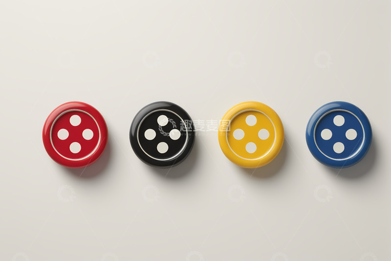 高清大图下载【趣麦麦图】彩色圆形纽扣排列