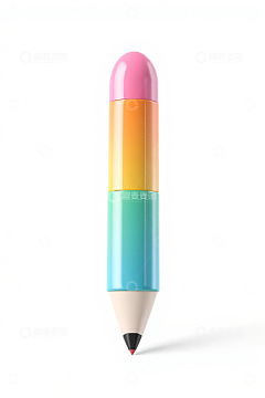 彩色拼接铅笔素材