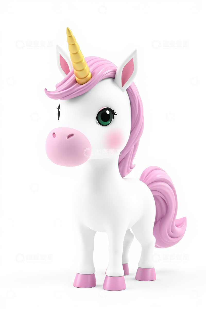 高清大图下载【趣麦麦图】可爱卡通独角兽形象素材