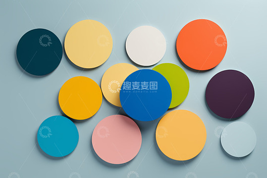多彩圆形图案设计素材