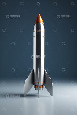银色火箭3D模型展示