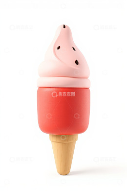 西瓜造型冰淇淋特写