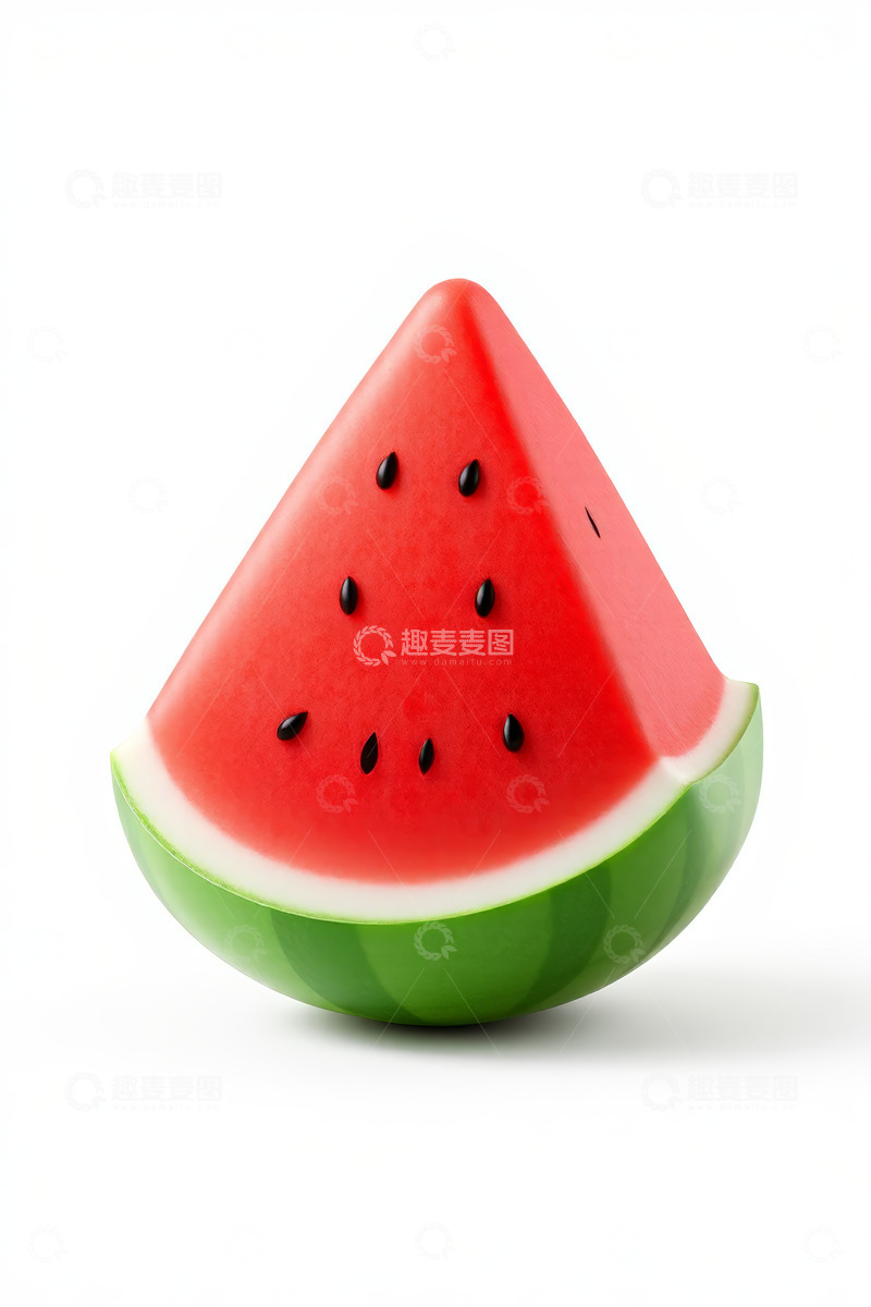高清大图下载【趣麦麦图】三角切块西瓜特写