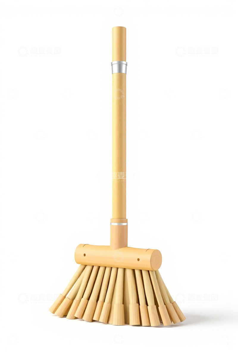 高清大图下载【趣麦麦图】木质清洁扫帚特写