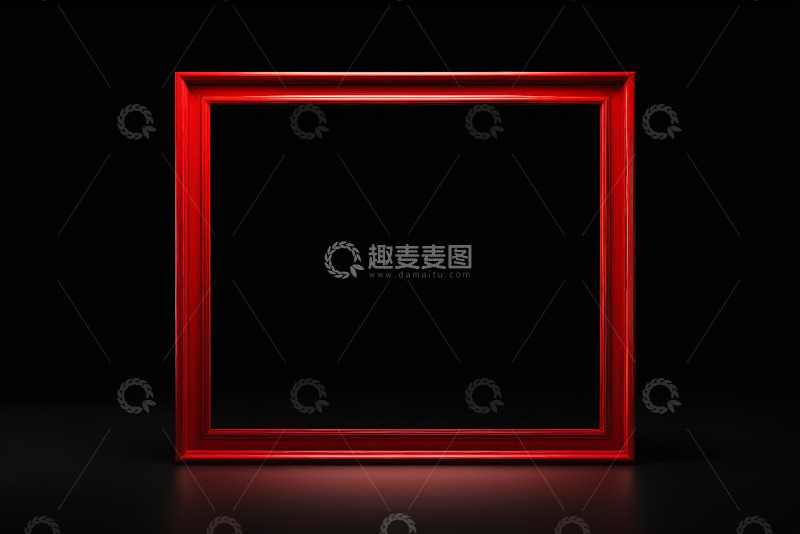 高清大图下载【趣麦麦图】黑色背景红色框架