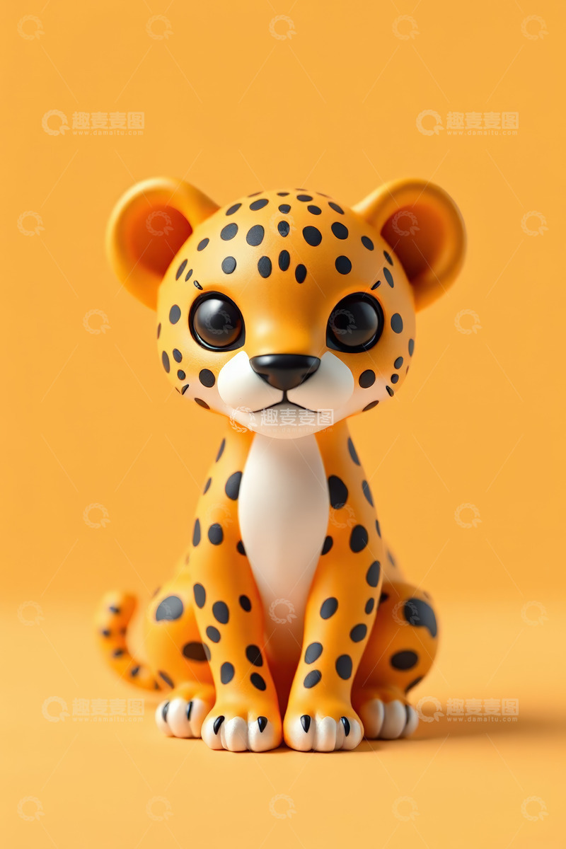 高清大图下载【趣麦麦图】可爱小猎豹玩偶特写