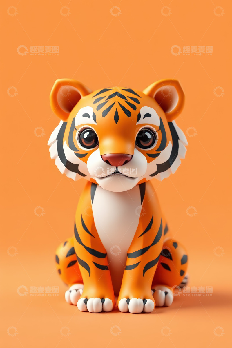 高清大图下载【趣麦麦图】可爱卡通小老虎形象素材
