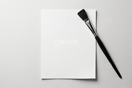 空白纸张与画笔素材