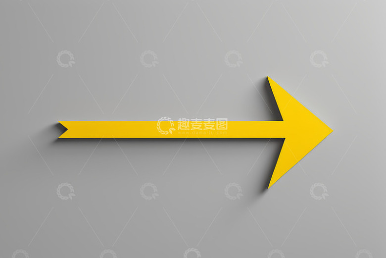 黄色箭头符号设计素材