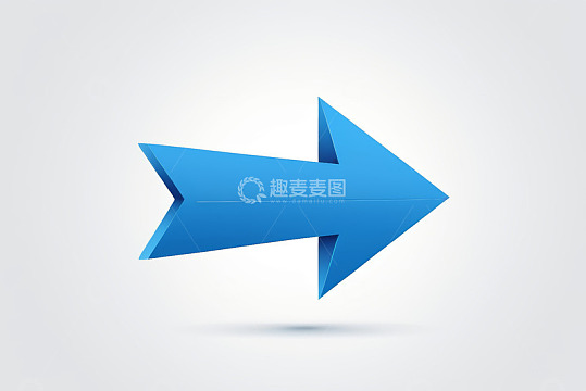 蓝色立体箭头设计素材