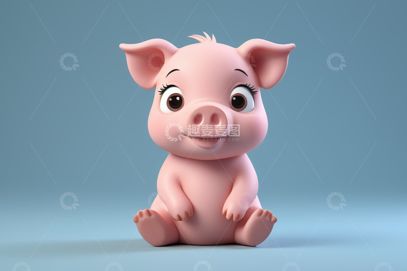 高清大图下载【趣麦麦图】可爱卡通小猪形象