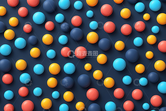 多彩球体抽象背景图案