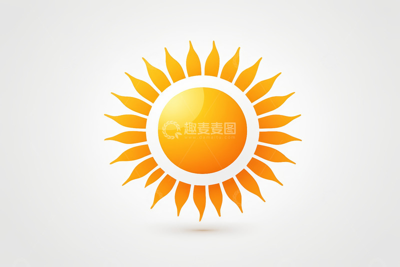 高清大图下载【趣麦麦图】简约风格太阳图标