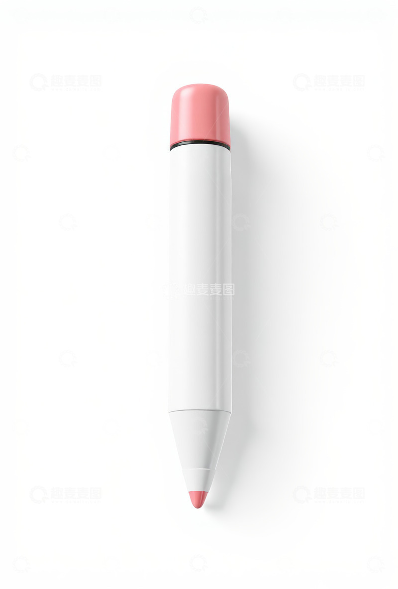 高清大图下载【趣麦麦图】白色背景粉色顶端中性笔