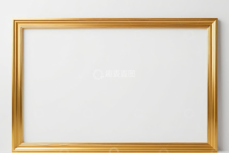 金色框架空白画布展示