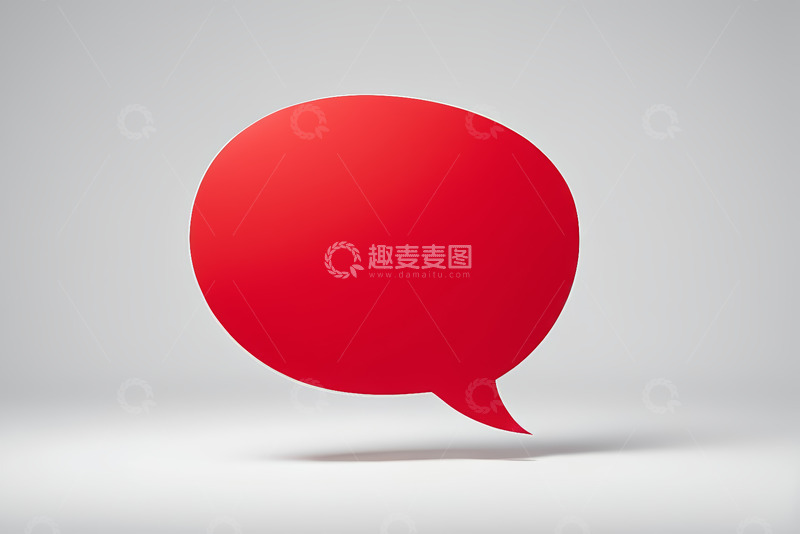高清大图下载【趣麦麦图】红色对话气泡素材