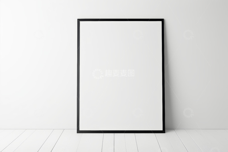 高清大图下载【趣麦麦图】空白画框置于现代简约空间