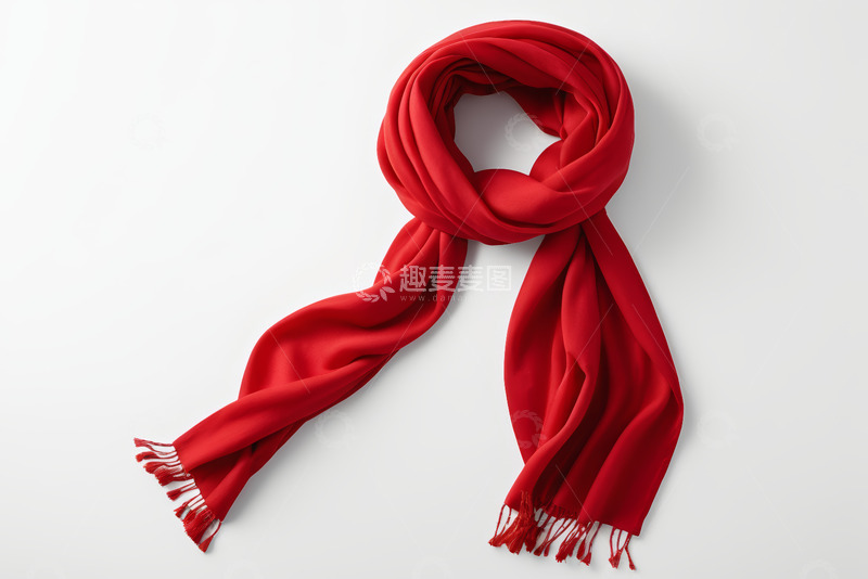 高清大图下载【趣麦麦图】红色围巾展示素材
