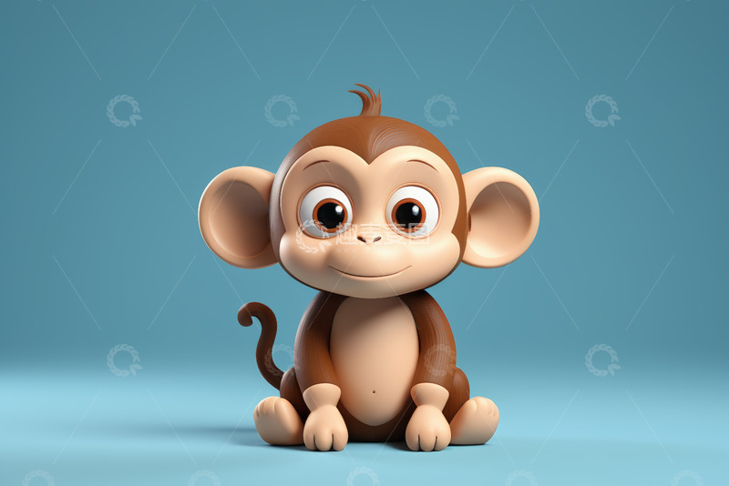 高清大图下载【趣麦麦图】可爱卡通小猴子形象