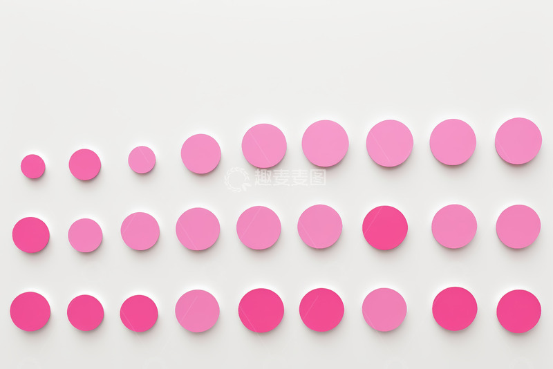 高清大图下载【趣麦麦图】粉色圆形图案背景设计素材