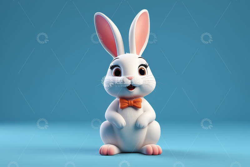 高清大图下载【趣麦麦图】可爱动画兔子形象素材