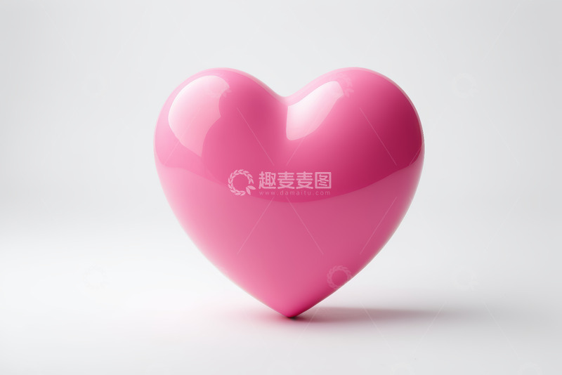 高清大图下载【趣麦麦图】粉色心形摆件特写