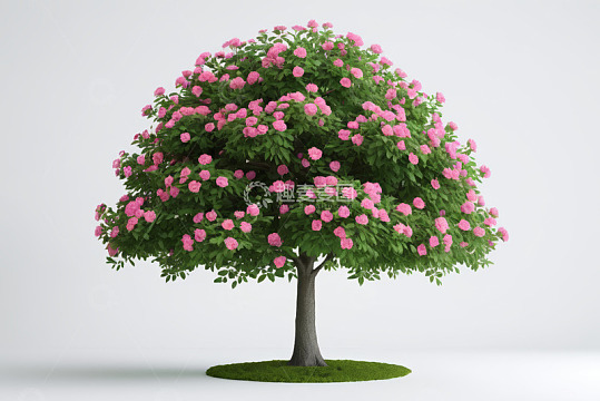 粉色花朵树木3D模型