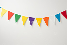 彩色三角旗装饰背景素材