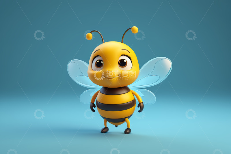高清大图下载【趣麦麦图】可爱卡通蜜蜂形象