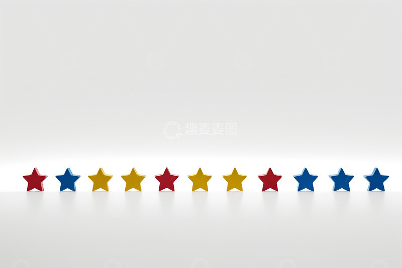 高清大图下载【趣麦麦图】彩色星星排列展示
