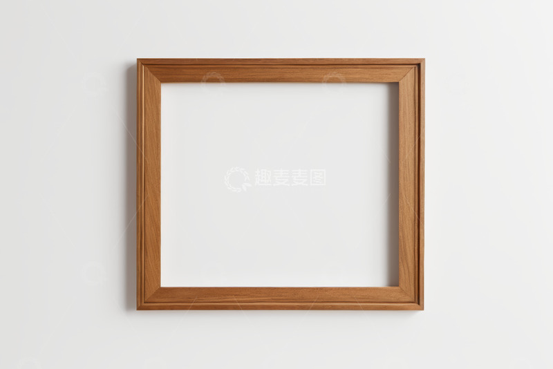 高清大图下载【趣麦麦图】白色背景上的木质装饰框架