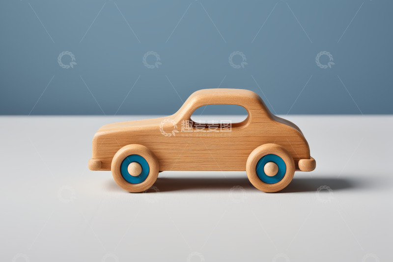 高清大图下载【趣麦麦图】木质玩具汽车特写