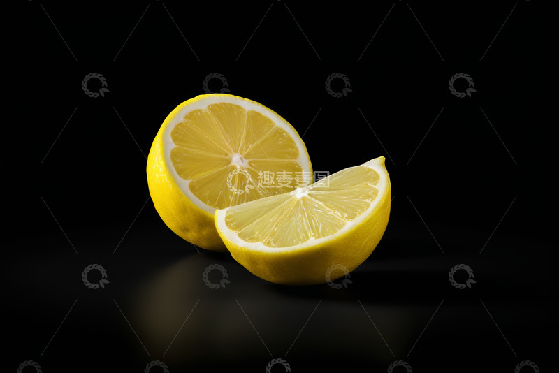 高清大图下载【趣麦麦图】切开的柠檬静物特写
