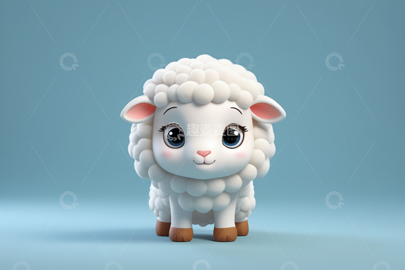 高清大图下载【趣麦麦图】可爱卡通小羊形象