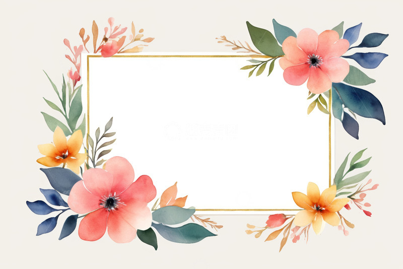 高清大图下载【趣麦麦图】花卉装饰边框素材