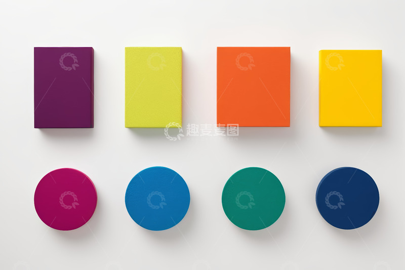 高清大图下载【趣麦麦图】多彩几何形状排列展示