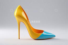 彩色高跟鞋时尚设计素材