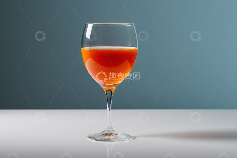 高清大图下载【趣麦麦图】高脚杯中的橙色液体