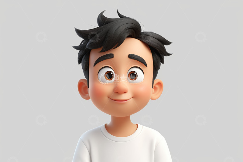 高清大图下载【趣麦麦图】卡通男孩微笑头像