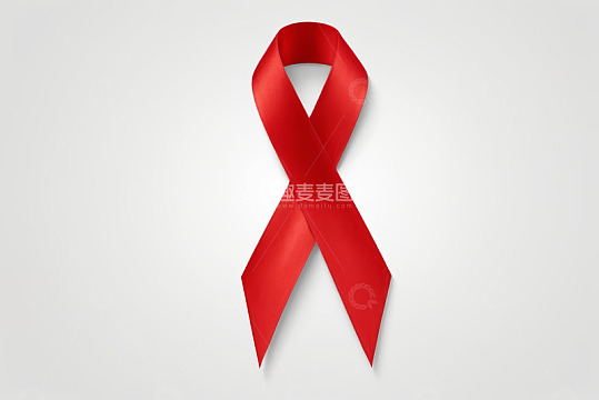 红色艾滋病防治宣传丝带