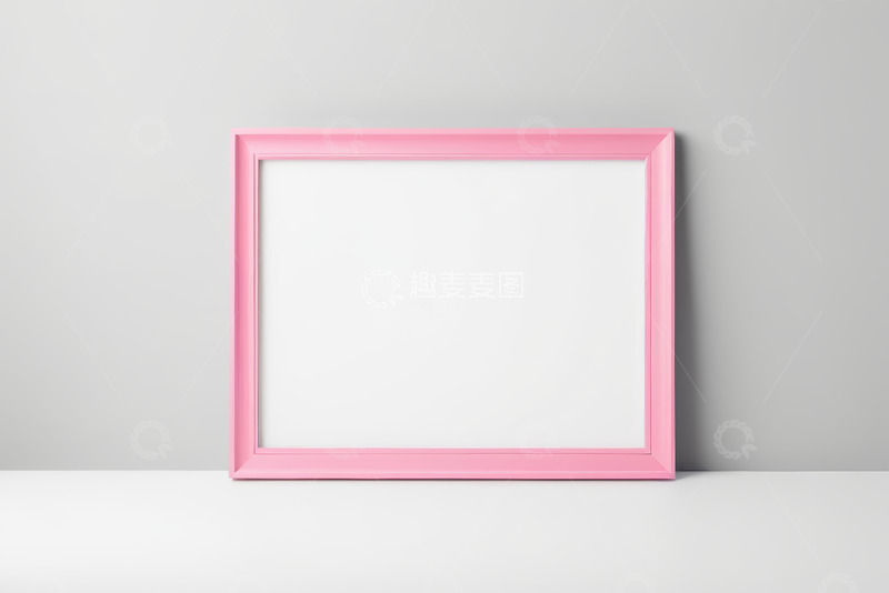 高清大图下载【趣麦麦图】粉色框架置于浅色背景