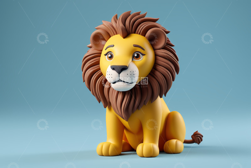 高清大图下载【趣麦麦图】卡通狮子形象素材